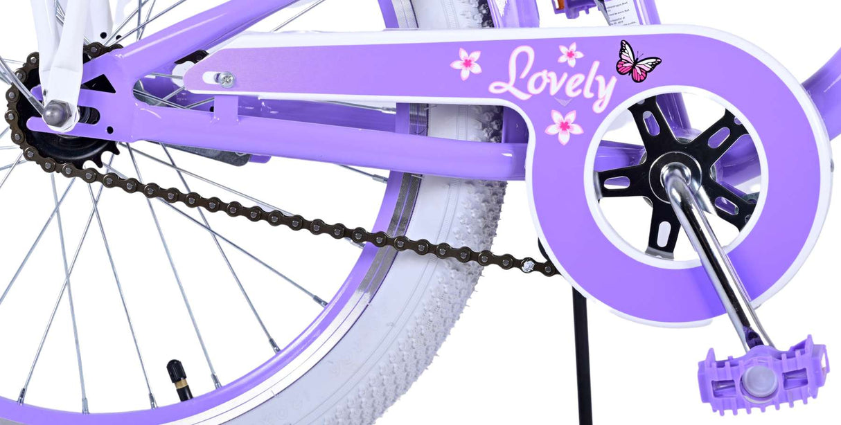 Volare schönes Kinderfahrrad – Mädchen – 20 Zoll – Lila