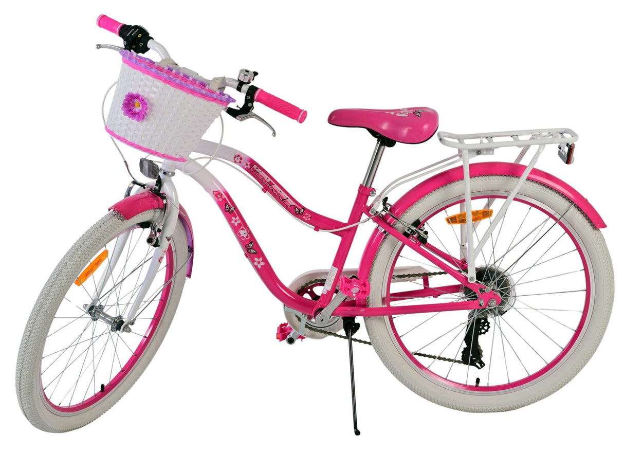 Volare schönes Kinderfahrrad – Mädchen – 24 Zoll – Pink – 7 Gänge