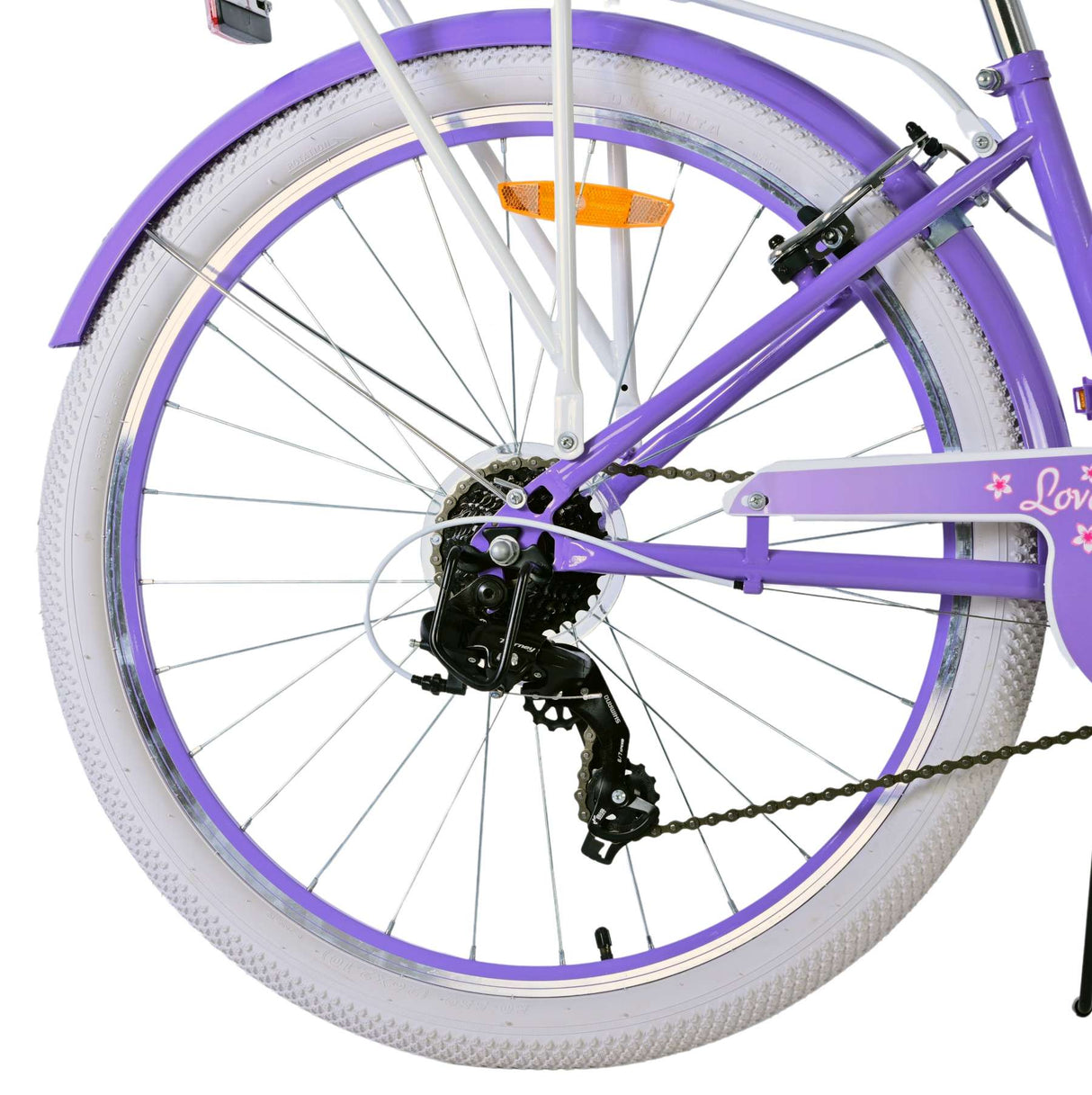 Volare schönes Kinderfahrrad – Mädchen – 26 Zoll – Lila – 7 Gänge