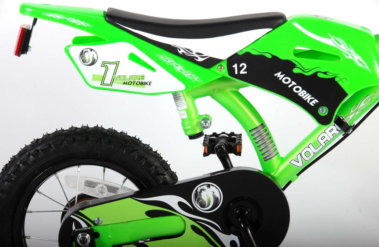 Volare Motorrad Kinderbike Jungen 12 Zoll grün zwei Handbremsen
