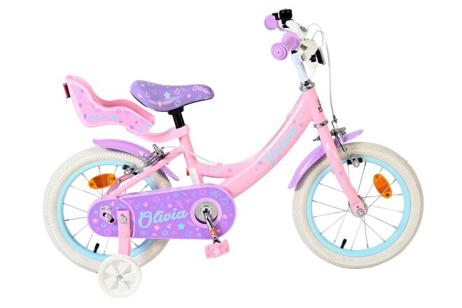 Volare Olivia Kinderfahrrad – Mädchen – 14 Zoll – Pink – zwei Handbremsen