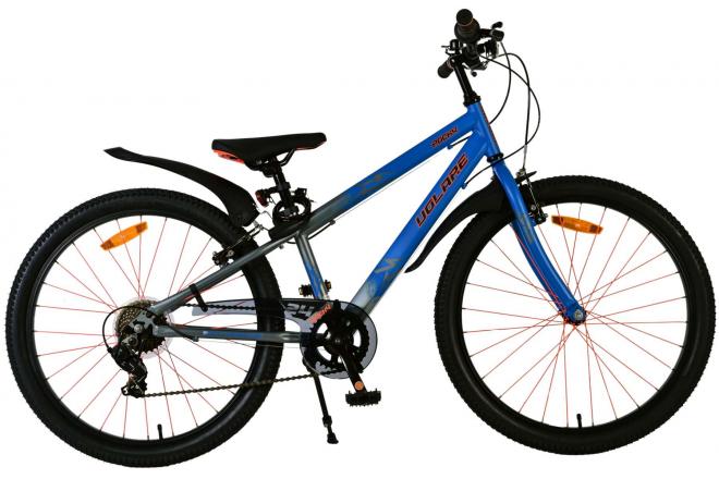 Volare Rocky Kinderfahrrad – 24 Zoll – Blau – 7 Gänge