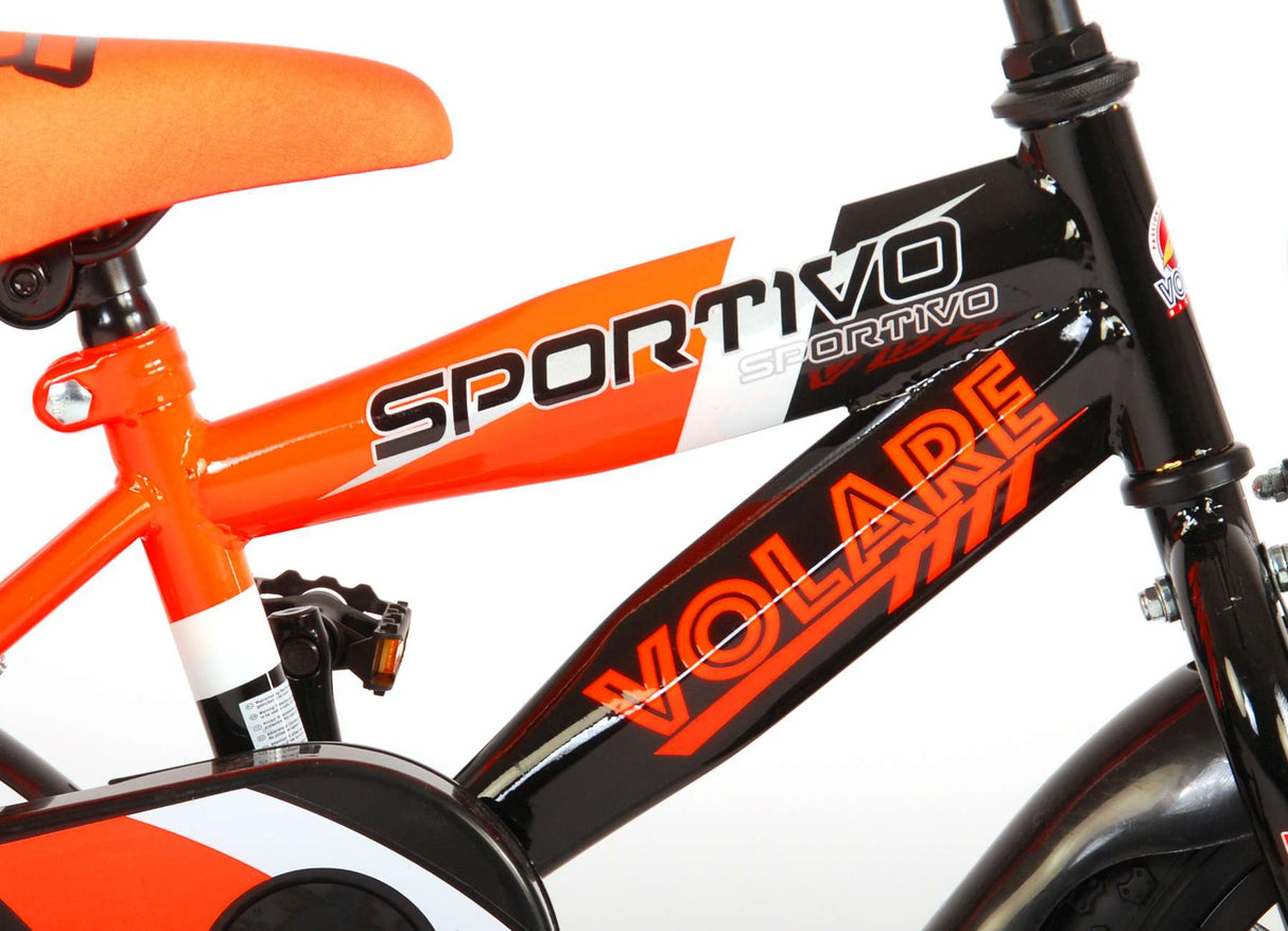 Volare Sportivo Kinderbike Jungen 12 Zoll Neon Oranje Black 95% versammelte sich