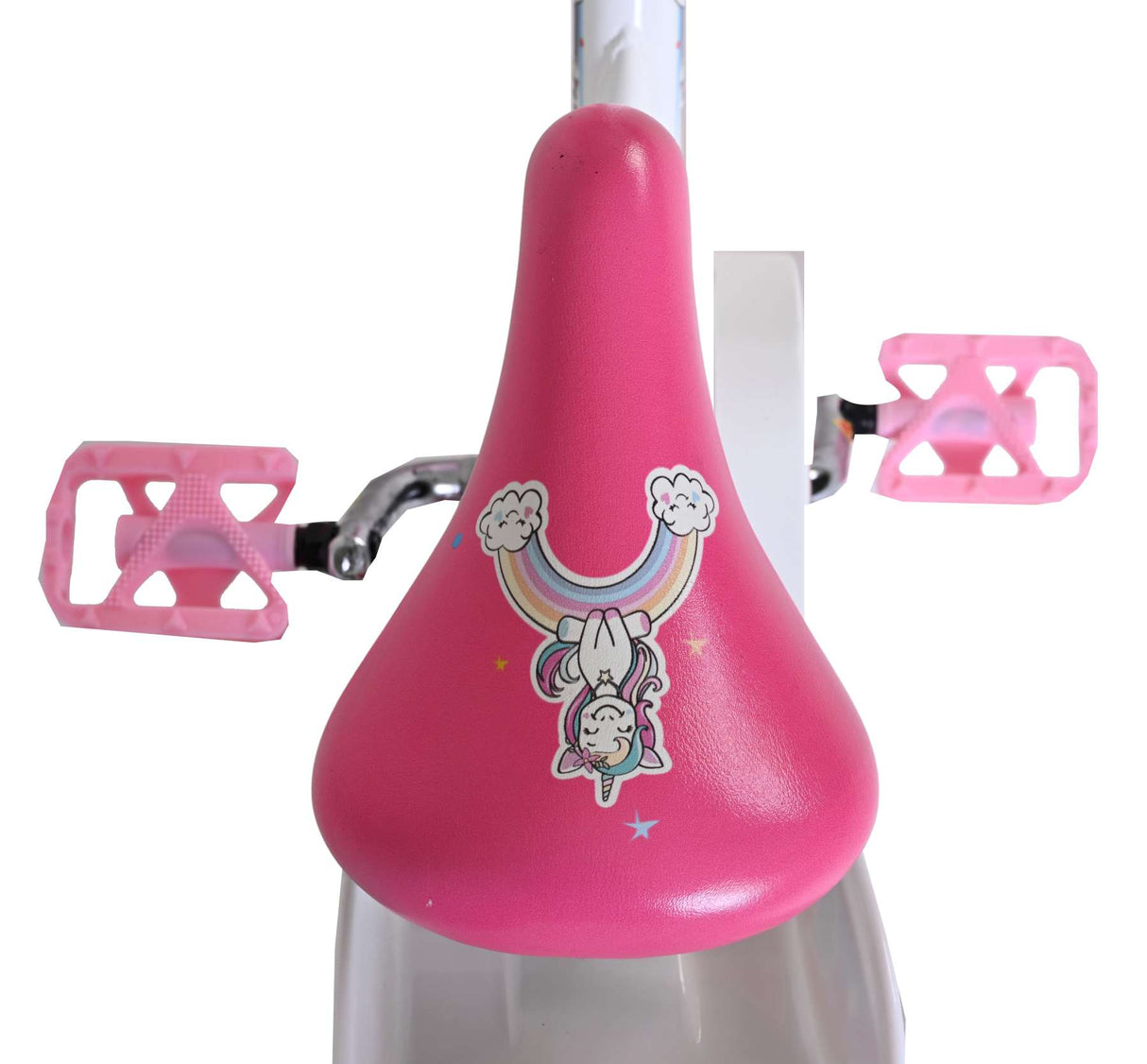 Volare Einhorn Kinderfahrrad - Mädchen - 12 Zoll - Weiß