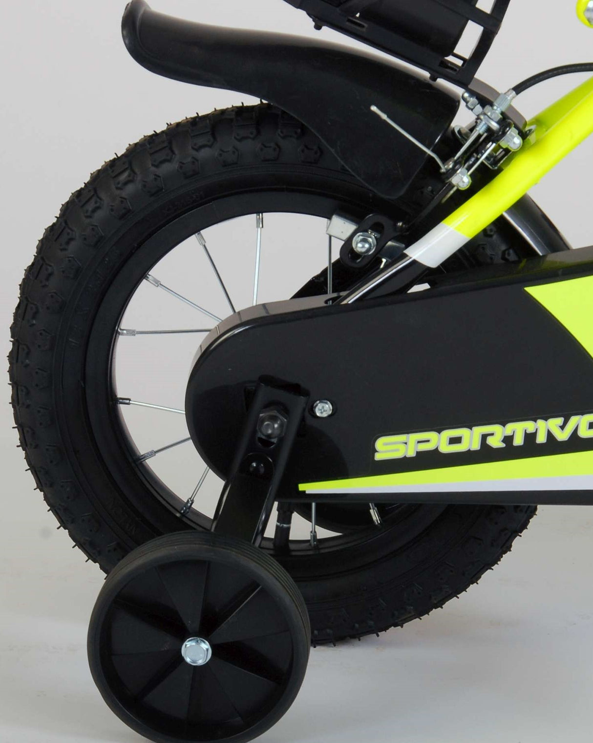 Volare Sportivo Kinderbike Jungen 12 Zoll Neon Geel Black zwei Handbremsen 95% versammelte