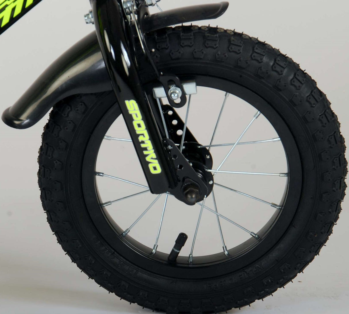 Volare Sportivo Kinderbike Jungen 12 Zoll Neon Geel Black zwei Handbremsen 95% versammelte