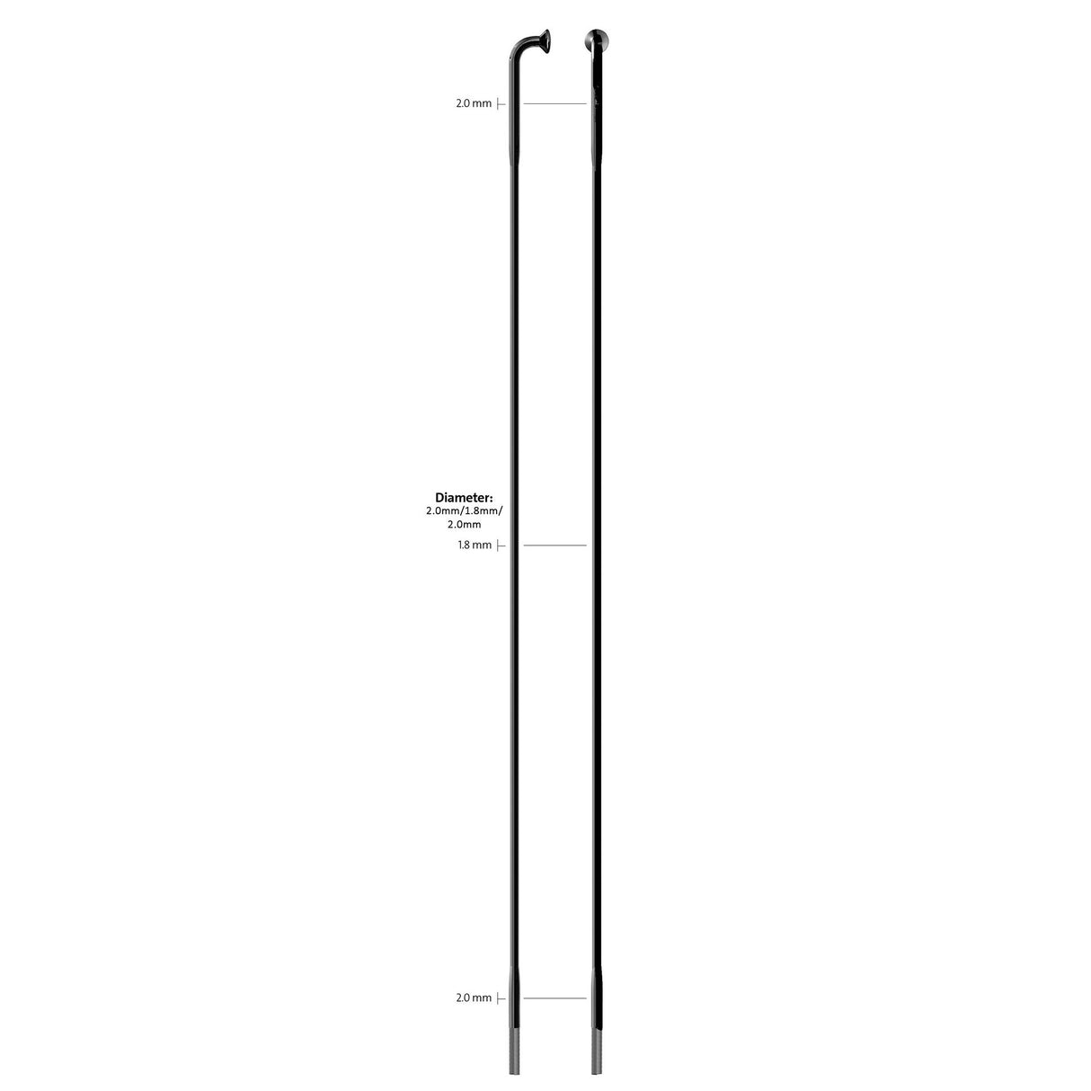 SAPIM SPAAK 14-246L Rennen Edelstahl schwarz ohne Brustwarze (100.)