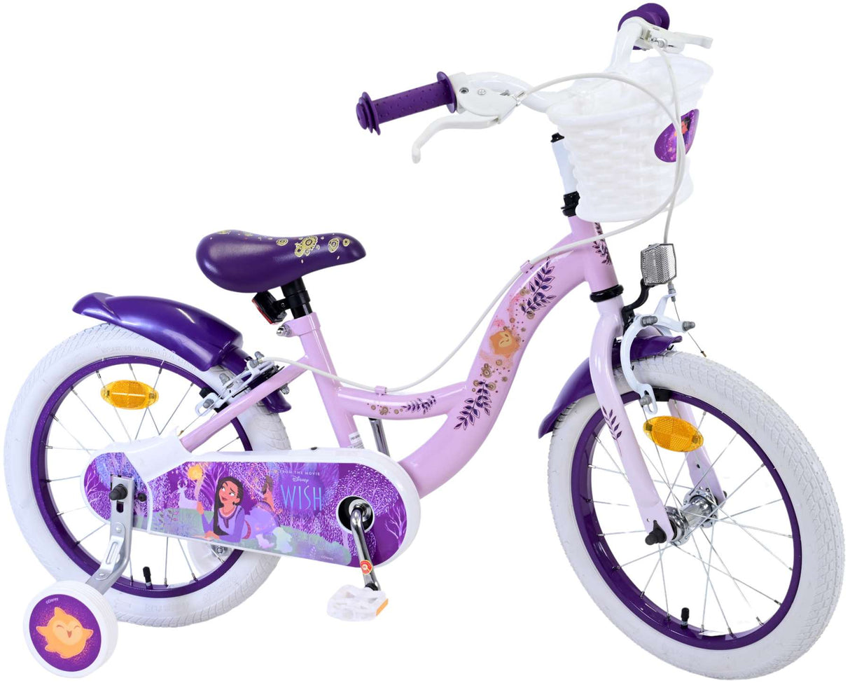Wünschen Sie Disney Children's Bicycle - Mädchen - 16 Zoll - Lila - Zwei Handbremsen
