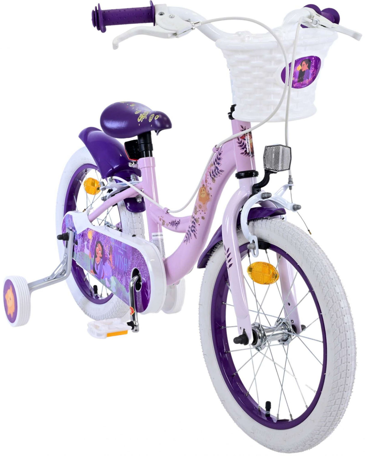 Wünschen Sie Disney Children's Bicycle - Mädchen - 16 Zoll - Lila - Zwei Handbremsen
