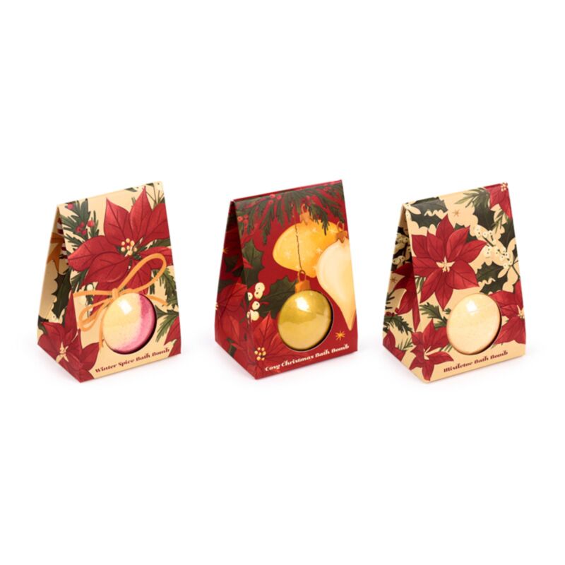Badebomben-Geschenkbox – weihnachtliche Pflanzenstoffe