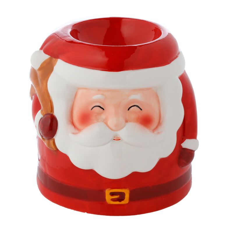 Weihnachts-Duftbrenner aus Keramik in Form eines Weihnachtsmanns