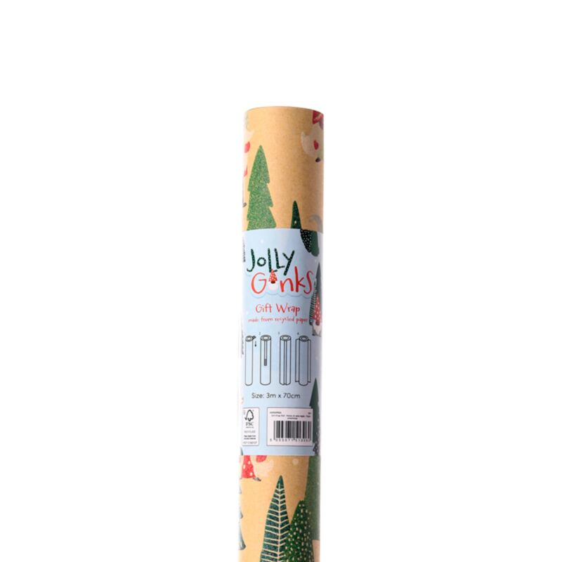 Weihnachtszwerg 3m Geschenkpapierrolle