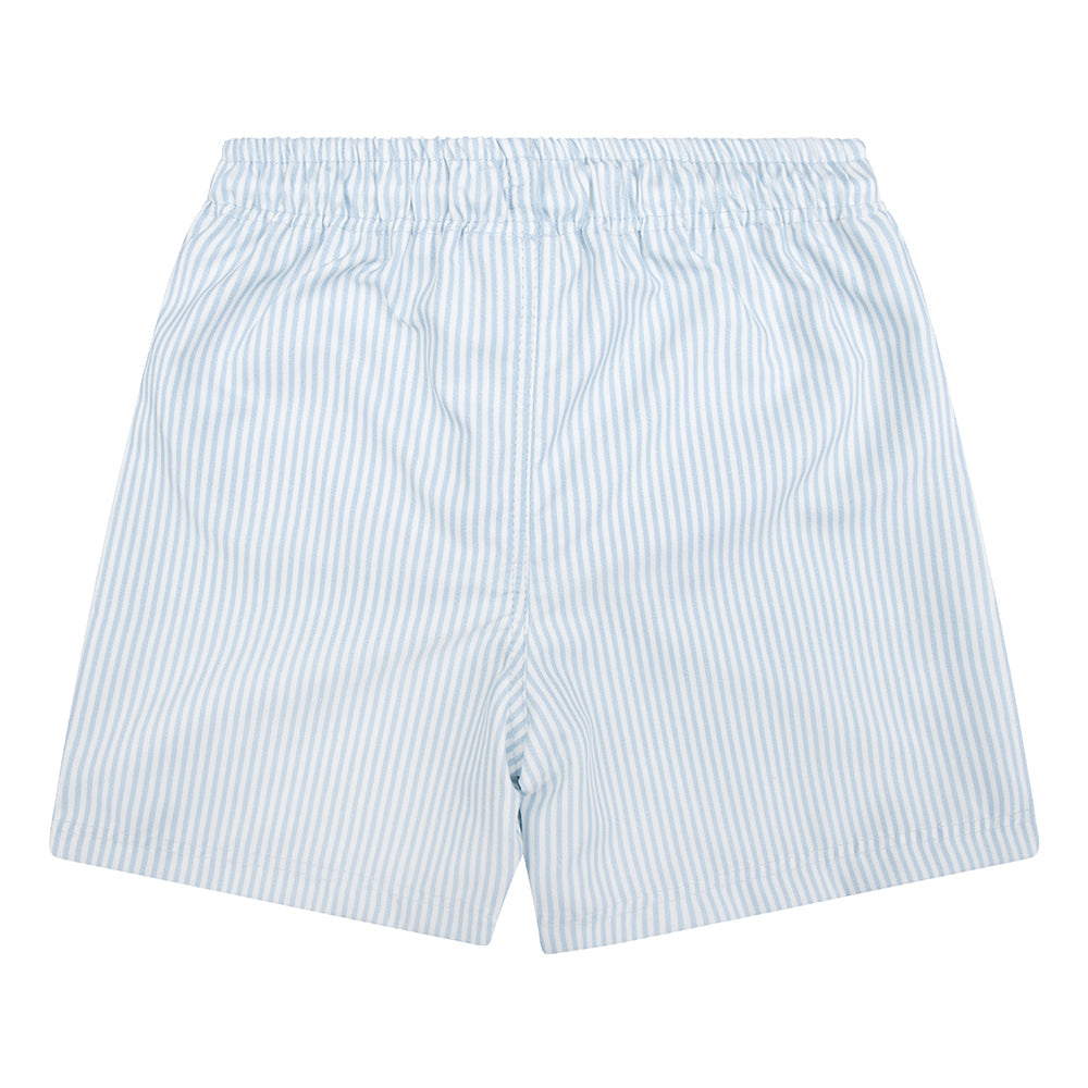 Blaue Streifen | Blaue weiße UV-Badehose für Jungen und Herren