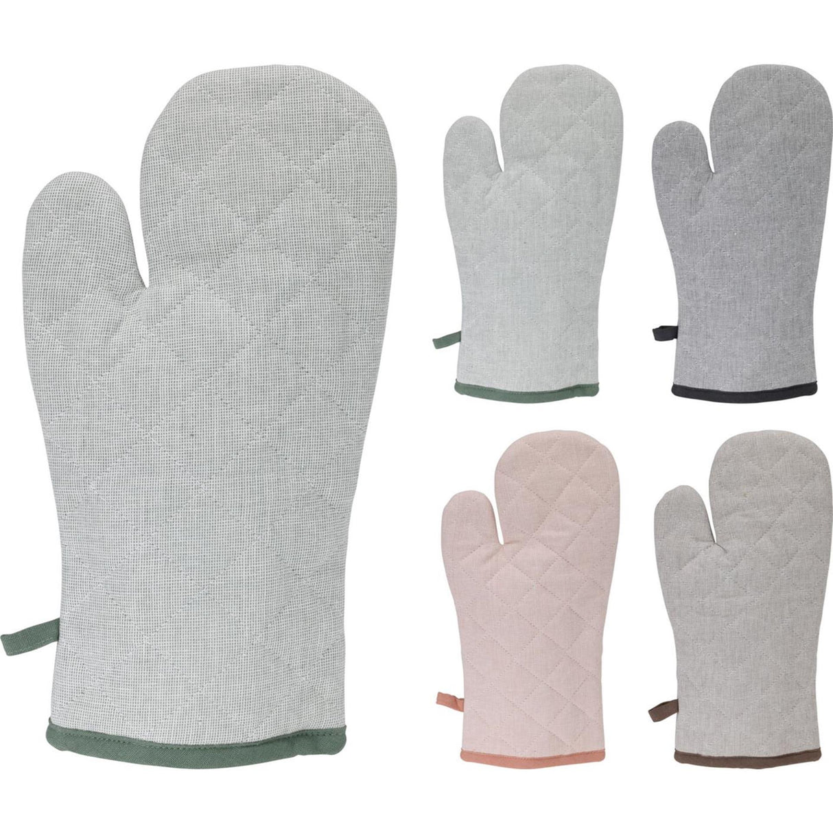 Home styling ovenhandschoen 32x16cm 4 ass. kleur