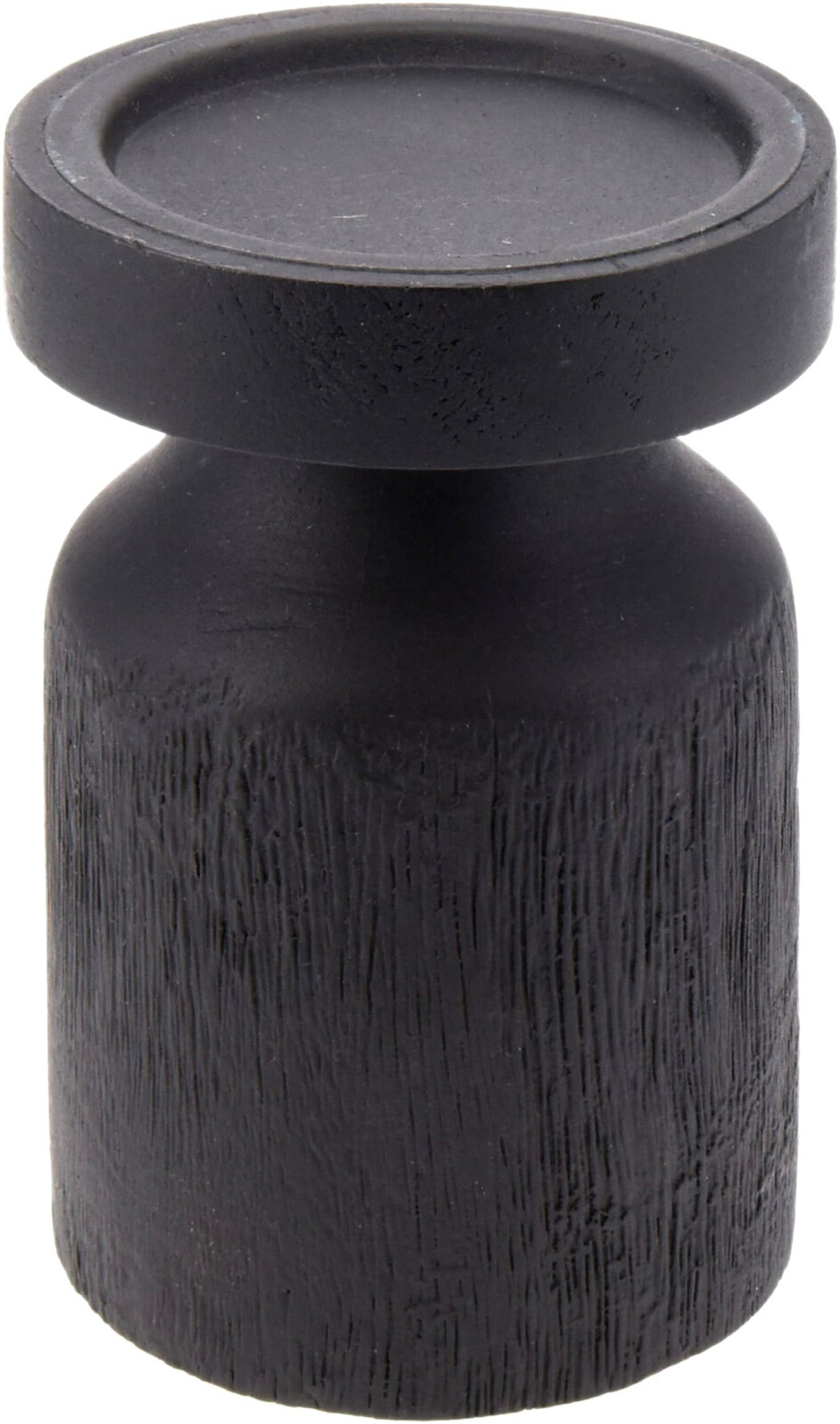Home Styling Kerzenständer Holz schwarz 15cm für Stumpenkerze