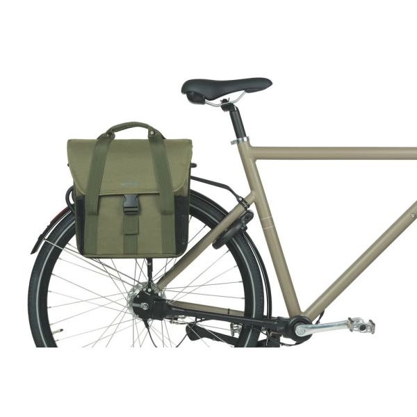 Basil einzelne Fahrradtasche Go 16 Liter 15 x 29 x 34 cm – dunkelgrün