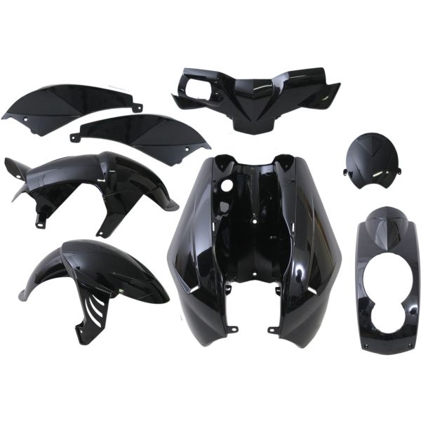 Randplatten-Set 8-teilig für Peugeot Ludix – schwarz metallic