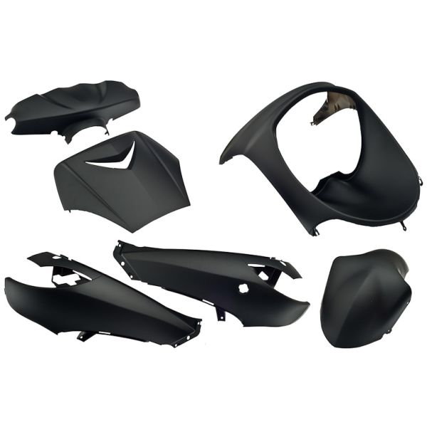 Kantenplatten-Set 6-teilig für Peugeot Vivacity bis Baujahr 2008 – mattschwarz