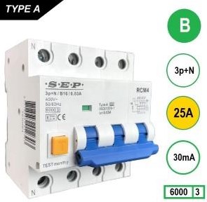 Enzo aardlekautomaat 25a b kar 30ma 4p sep - 4518135