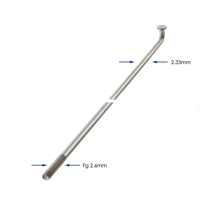 Alpina Speiche Zink 13-286 ohne Nippel Silber (144Stk)