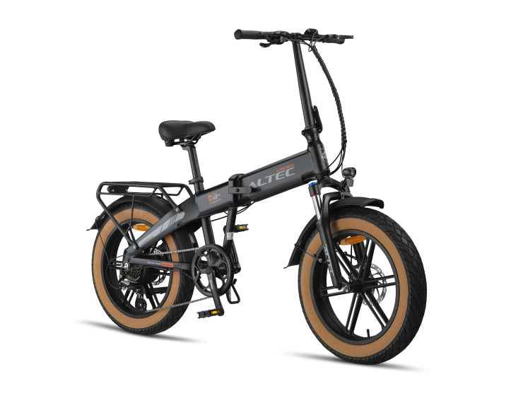 Altec Cross Fatbike Faltrad 20 Zoll 39 cm Unisex 7V Scheibenbremse mattschwarz