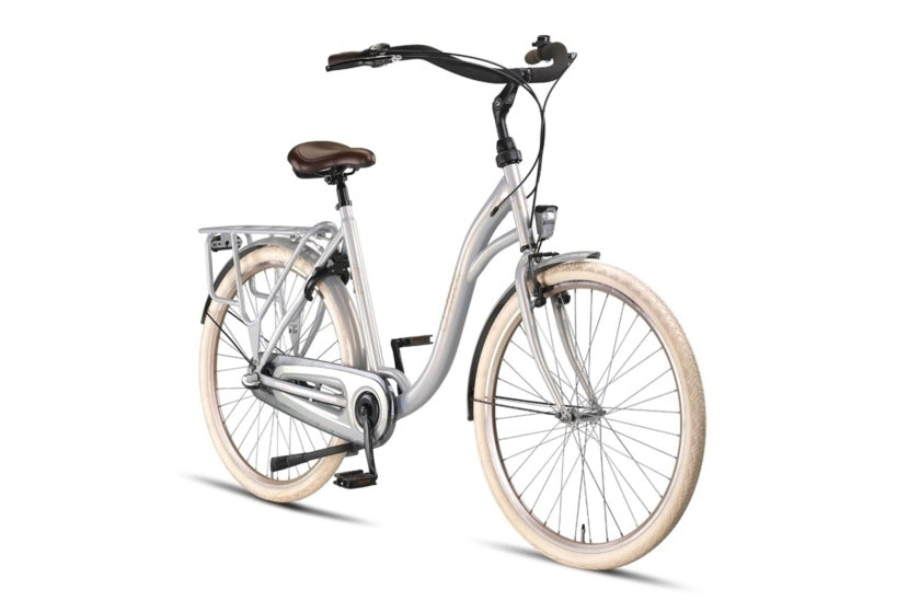 Altec süßes Mutterfahrrad 28 Zoll 56 cm Damen 3G Rollenbremse Silber