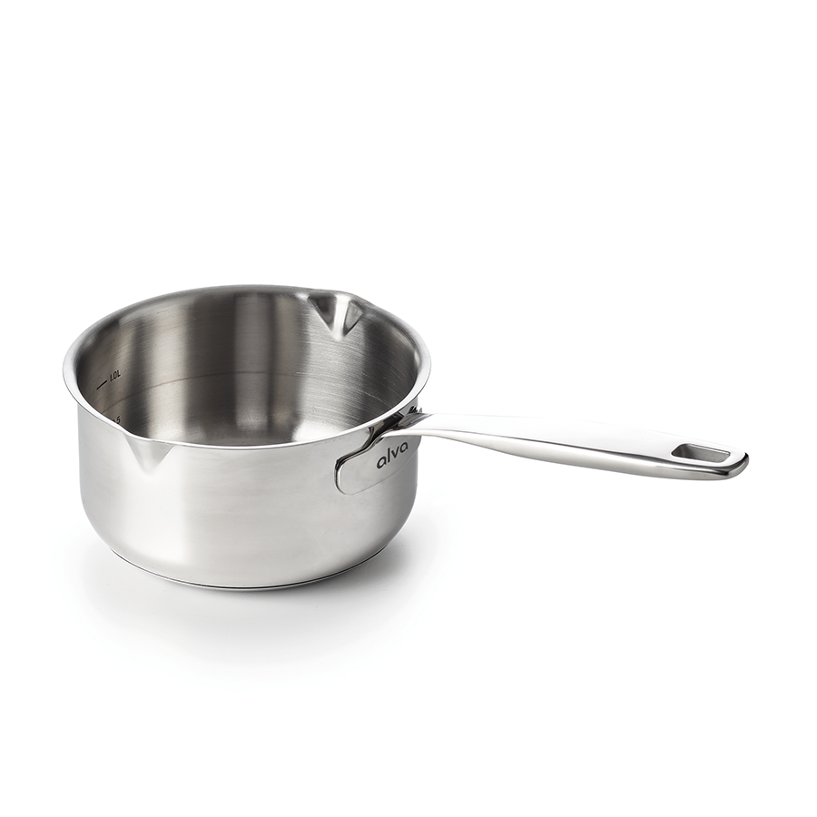 Alva maestro steelpan 2 giettuiten met deksel ø16cm