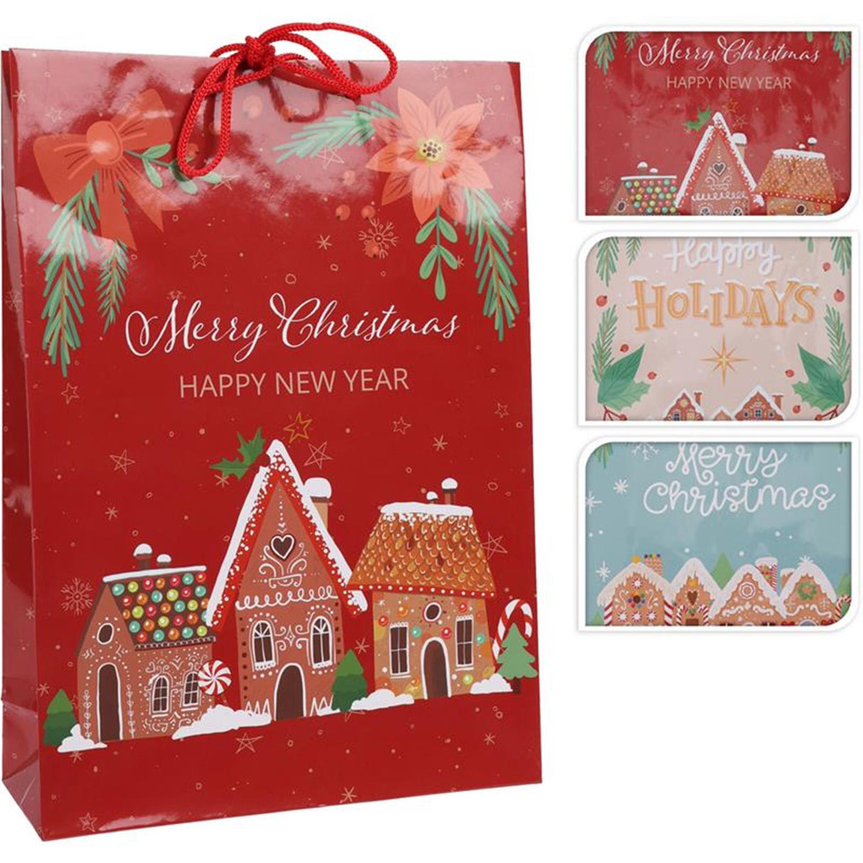 Home-Styling-Geschenktüte mit Weihnachtsmotiv, 25 x 34 cm