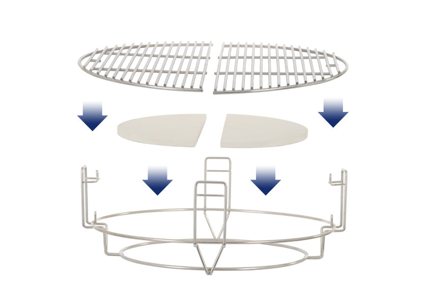 Arbaer Heat Shield 2x Half Moon für Kamado groß