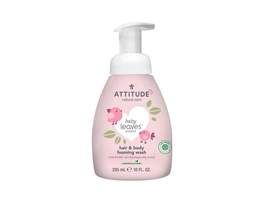 Attitude Baby Leaves™ Haar-Körper-Schaumwaschmittel – parfümfrei