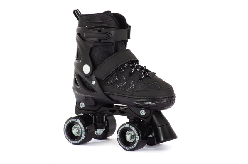 Aventuri verstellbare Rollschuhe halbweicher Stiefel schwarz Größe 27-30 (xs)