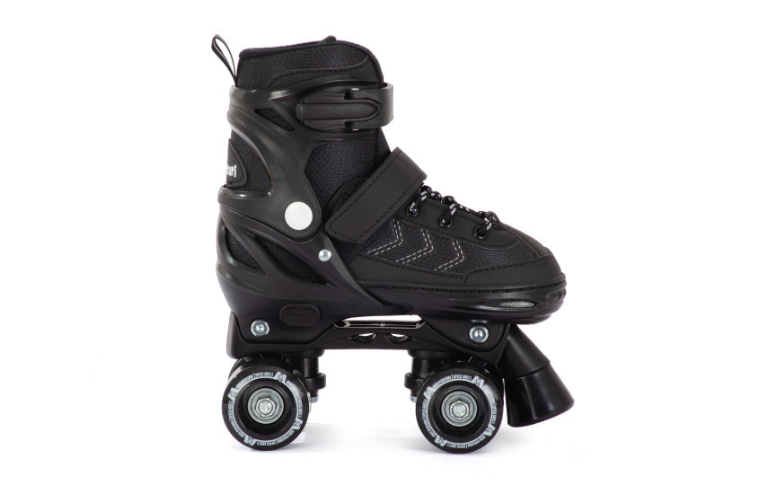 Aventuri verstellbare Rollschuhe Semi-Softboot schwarz Größe 35-38 (m)