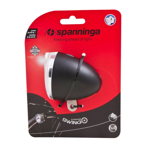 Spanninga Swingo Scheinwerfer Black Batt. Karte
