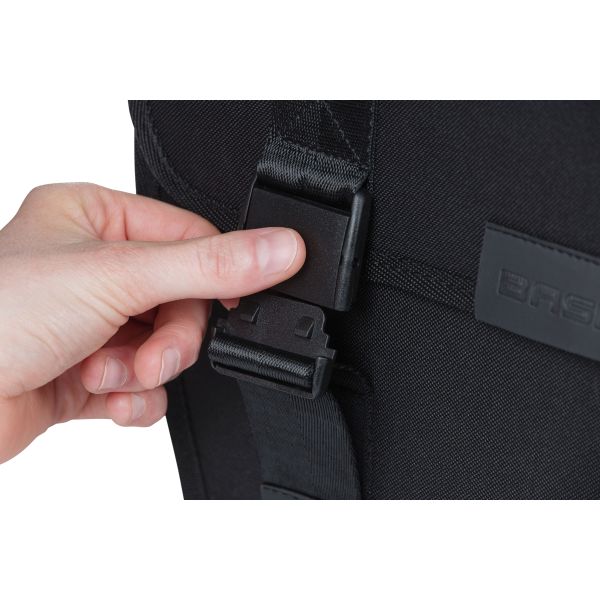 Basilikum -Tour Doppelfahrradbeutel - Wasser -Repellent - 28l - Schwarz