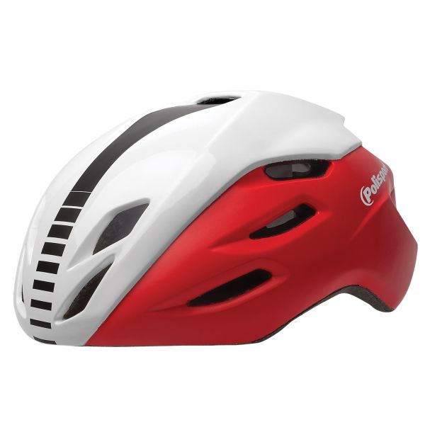 Polisport Helm Aero Road matt rot glänzend weiß schwarz L 58-61cm
