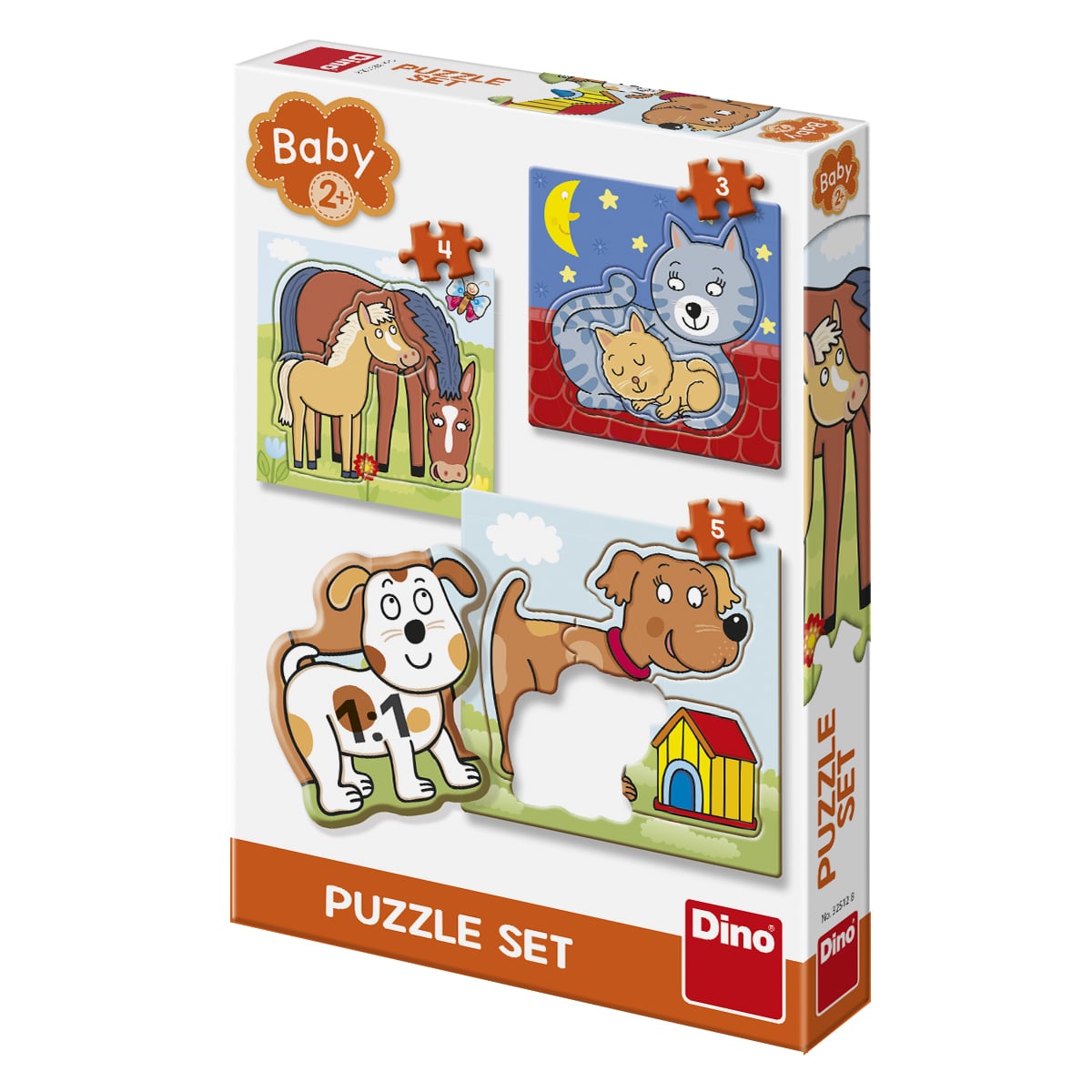 Dinotoys Dino-Puzzle – Baby: Tiere auf dem Bauernhof – 3 bis 5 Teile