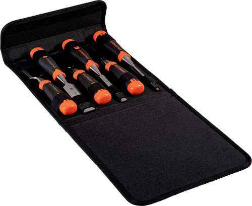 Bahco 434-s6-pp 6-teiliger ergonomischer Meißelsatz im Polyesterhalter | 434-s6-pp