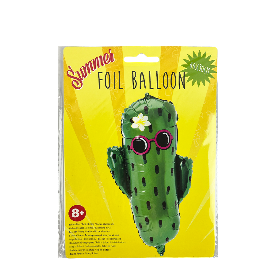 Ballon folie summer cactus 66x30cm