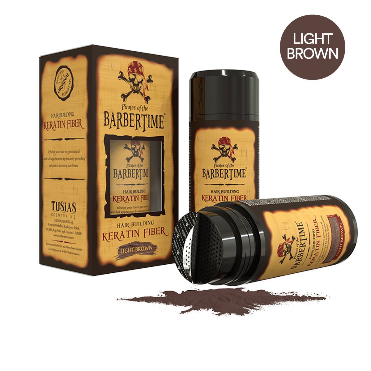 Barbertime haaraufbauende Keratinfaser hellbraun 21gr.