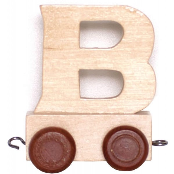 Bongers Spielzeug-Holzbuchstabe B mit Rädern, 6 cm hoch