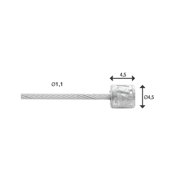 Schalten Sie das innere Kabel elende 4000 mm Edelstahl Slick Ø1.1mm Shimano Sram N-Nippel (auf der Karte)