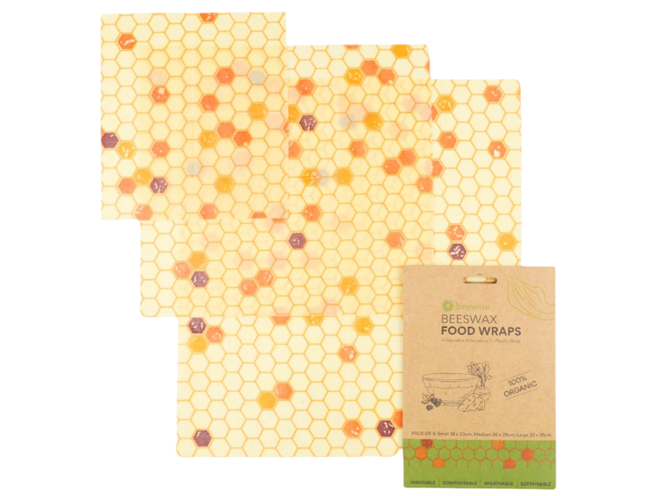 Beewise Bienenwachstuch – 3er-Set – Wabe