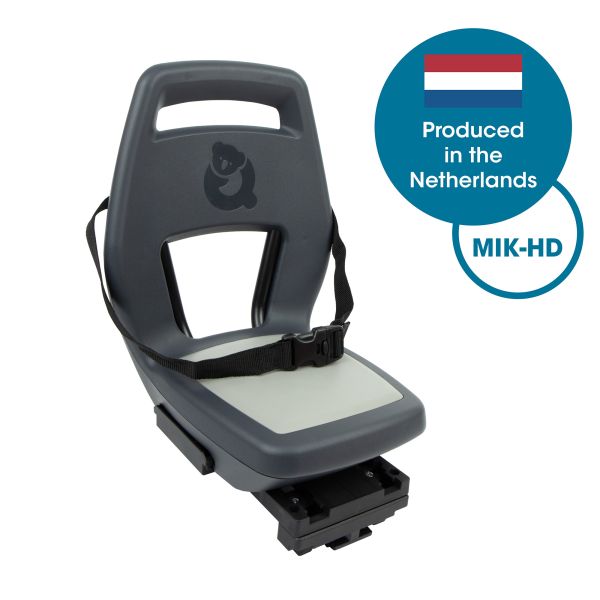 Qibbel Rücksitz Junior 6+ mik-hd Gepäckträger grau