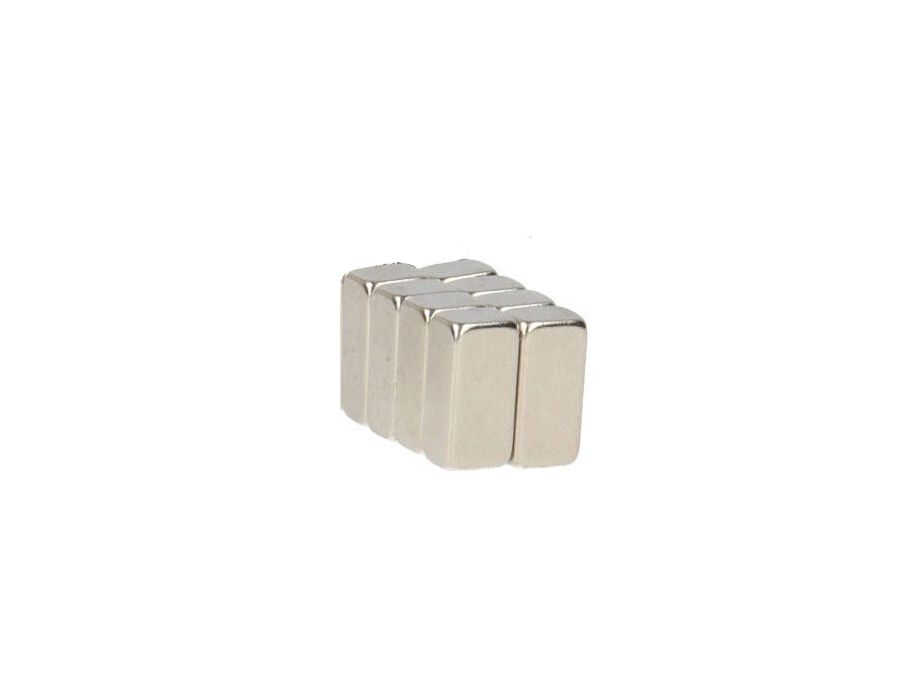 Spar-Blockmagnete - vernickelt - 8 Stk.