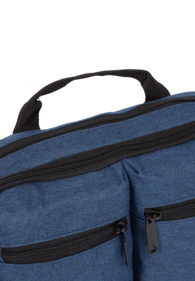 Fahrrad-Lenkertasche mit Schultergurt, Nylon, 3 l, Marineblau