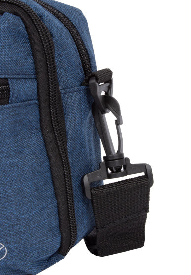 Fahrrad-Lenkertasche mit Schultergurt, Nylon, 3 l, Marineblau
