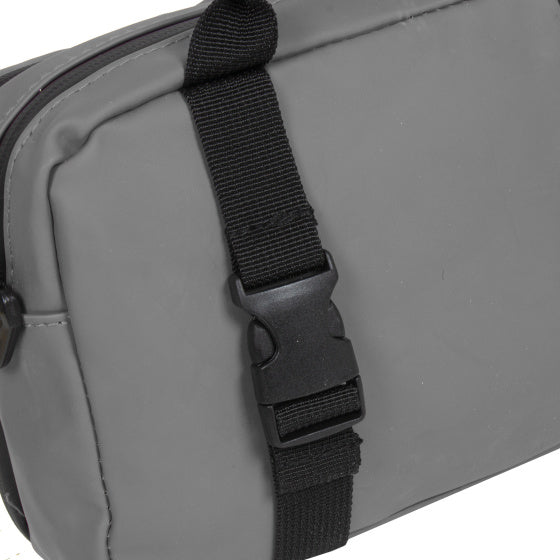 Fahrradspritzwasserabweisende Lenkertasche mit Schultergurt 3l grau