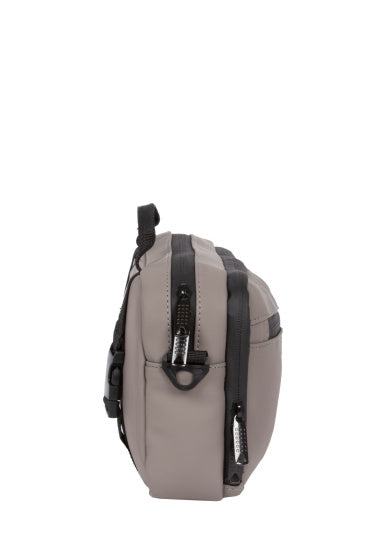 Fahrradspritzwasserabweisende Lenkertasche mit Schultergurt 3l Taupe