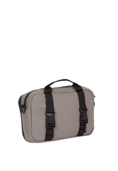 Fahrradspritzwasserabweisende Lenkertasche mit Schultergurt 3l Taupe