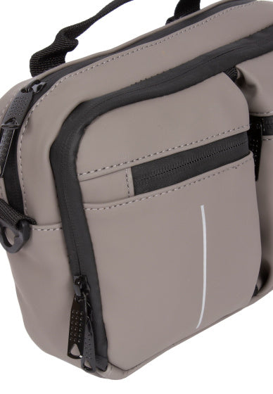 Fahrradspritzwasserabweisende Lenkertasche mit Schultergurt 3l Taupe